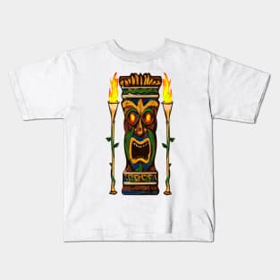 Torches, The Tiki Totem Kids T-Shirt